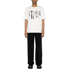 Kaos Pendek FENDI dengan Motif Gambar/Cetak, Cocok untuk Pria dan WanitaF-22
