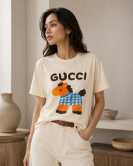 GUCCI Kaos Oversize Original - Kualitas Terbaik, Unisex, COD '" G6901