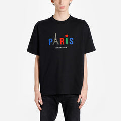 Kaos Pendek Balenciaga dengan Motif Gambar/Cetak, Cocok untuk Pria dan Wanita -BL-39