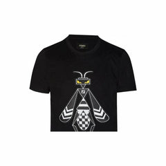 Kaos Pendek FENDI dengan Motif Gambar/Cetak, Cocok untuk Pria dan WanitaF-48
