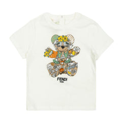 Kaos Pendek FENDI dengan Motif Gambar/Cetak, Cocok untuk Pria dan WanitaF-34