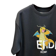 Kaos Pendek FENDI dengan Motif Gambar/Cetak, Cocok untuk Pria dan WanitaF-02