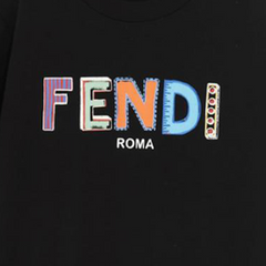 Kaos Pendek FENDI dengan Motif Gambar/Cetak, Cocok untuk Pria dan WanitaF-05