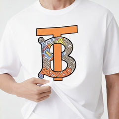 Burberry Kaos Logo Seri Huruf, Unisex, COD '"B-68