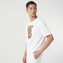 Burberry Kaos Logo Seri Huruf, Unisex, COD '"B-68