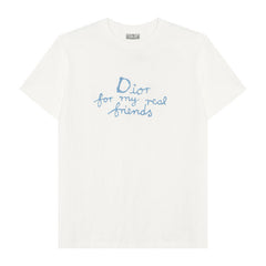 Kaos Pendek DIOR dengan Motif Gambar/Cetak, Cocok untuk Pria dan Wanita  -D-01