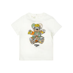 Kaos Pendek FENDI dengan Motif Gambar/Cetak, Cocok untuk Pria dan WanitaF-34