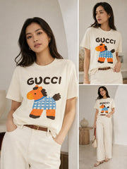 GUCCI Kaos Oversize Original - Kualitas Terbaik, Unisex, COD     '" G6901
