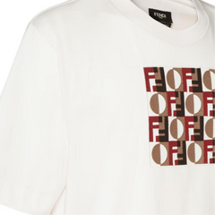 Kaos Pendek FENDI dengan Motif Gambar/Cetak, Cocok untuk Pria dan WanitaF-39