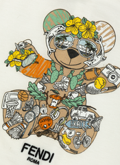 Kaos Pendek FENDI dengan Motif Gambar/Cetak, Cocok untuk Pria dan WanitaF-34