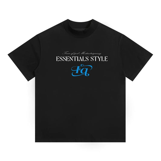 FEAR OF GOD Kaos lengan pendek original merek streetwear fashion dengan model super oversized (sangat longgar).FG-9708