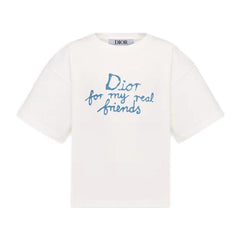 Kaos Pendek DIOR dengan Motif Gambar/Cetak, Cocok untuk Pria dan Wanita  -D-22