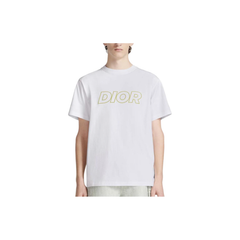 Kaos Pendek DIOR dengan Motif Gambar/Cetak, Cocok untuk Pria dan Wanita  -D-18