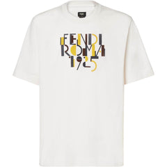 Kaos Pendek FENDI dengan Motif Gambar/Cetak, Cocok untuk Pria dan WanitaF-07
