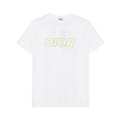 Kaos Pendek DIOR dengan Motif Gambar/Cetak, Cocok untuk Pria dan Wanita  -D-18
