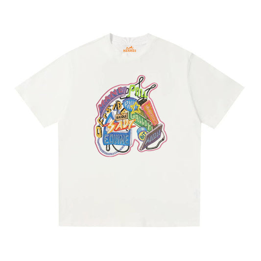 HERMES Kaos Logo Seri Huruf, Unisex '"COD '"  HE - 2