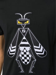 Kaos Pendek FENDI dengan Motif Gambar/Cetak, Cocok untuk Pria dan WanitaF-48