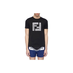 Kaos Pendek FENDI dengan Motif Gambar/Cetak, Cocok untuk Pria dan WanitaF-29