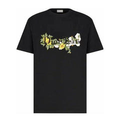 Kaos Pendek DIOR dengan Motif Gambar/Cetak, Cocok untuk Pria dan Wanita  -D-11